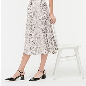 J. Crew Snake-Print Midi Skirt
